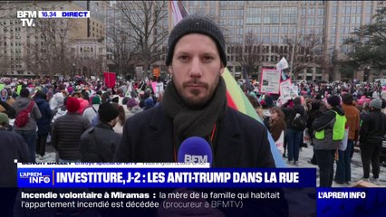 Des centaines de manifestants anti-Trump se rassemblent à Washington, à quelques pas de la Maison Blanche