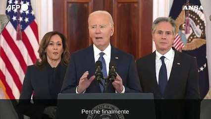 Cessate il fuoco a Gaza, "Il merito va a lei o a Trump?". Biden: "E' uno scherzo?"