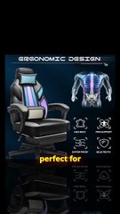 "Meilocar Gaming Chair – 400lb, Massage, Footrest!"