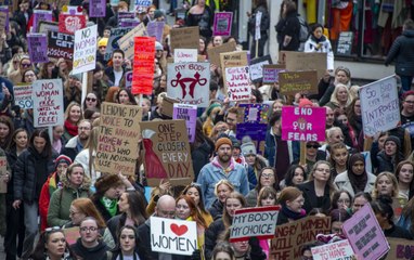 UK Womans March takes place in Edinburgh today