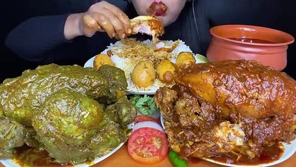 3KG🐓SPICY_CHICKEN_CURRY,HARIYALI_CHICKEN_CURRY,EGG_MASALA,RICE__FOOD_EATING_