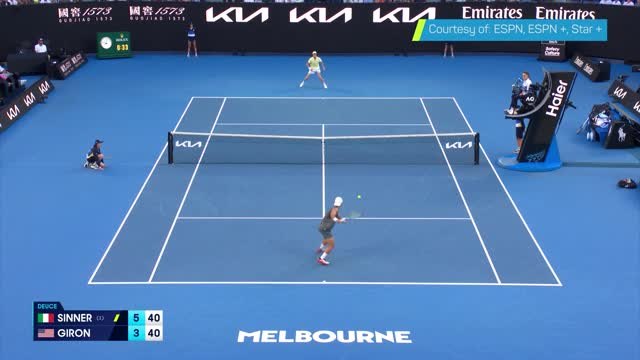 That's outrageous! - Sinner stuns Melbourne crowd during Giron win