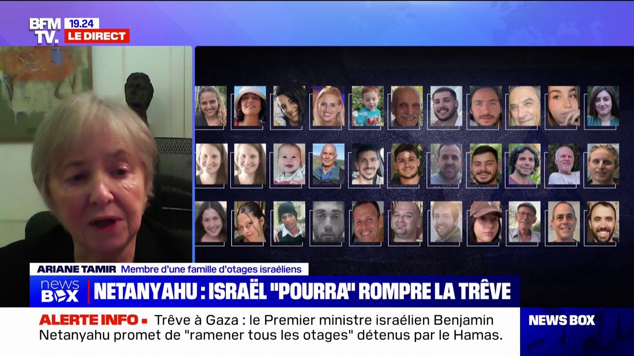 "On est à la fois dans l'espérance et l'angoisse": Ariane Tamir, membre d'une famille d'otages israéliens, se confie à quelques heures du début de la trêve et du retour des 33 premiers otages
