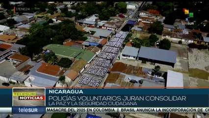 Policías voluntarios juran consolidar la paz y la seguridad en Nicaragua