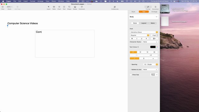 How to INSERT Text to a Document On the Pages Application Using a Mac - Basic Tutorial | New