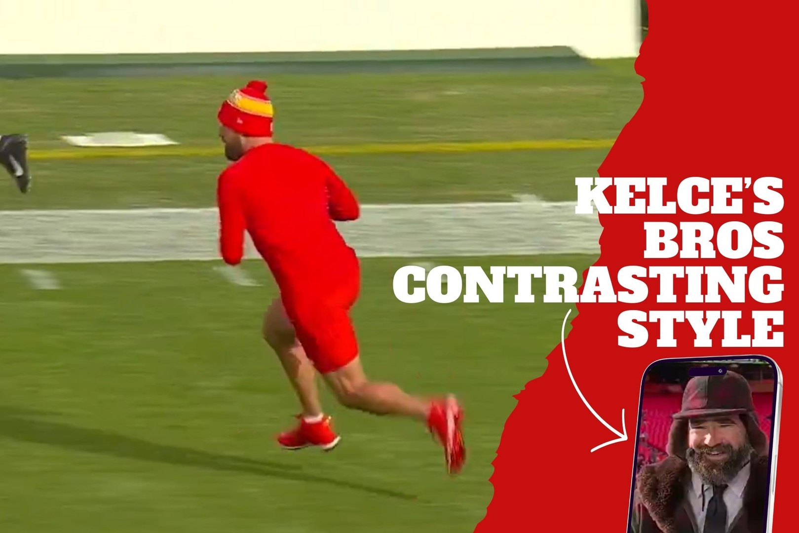 Nice style! Kelce bros contrast cold and confidence before Texans Divisonal Round matchup