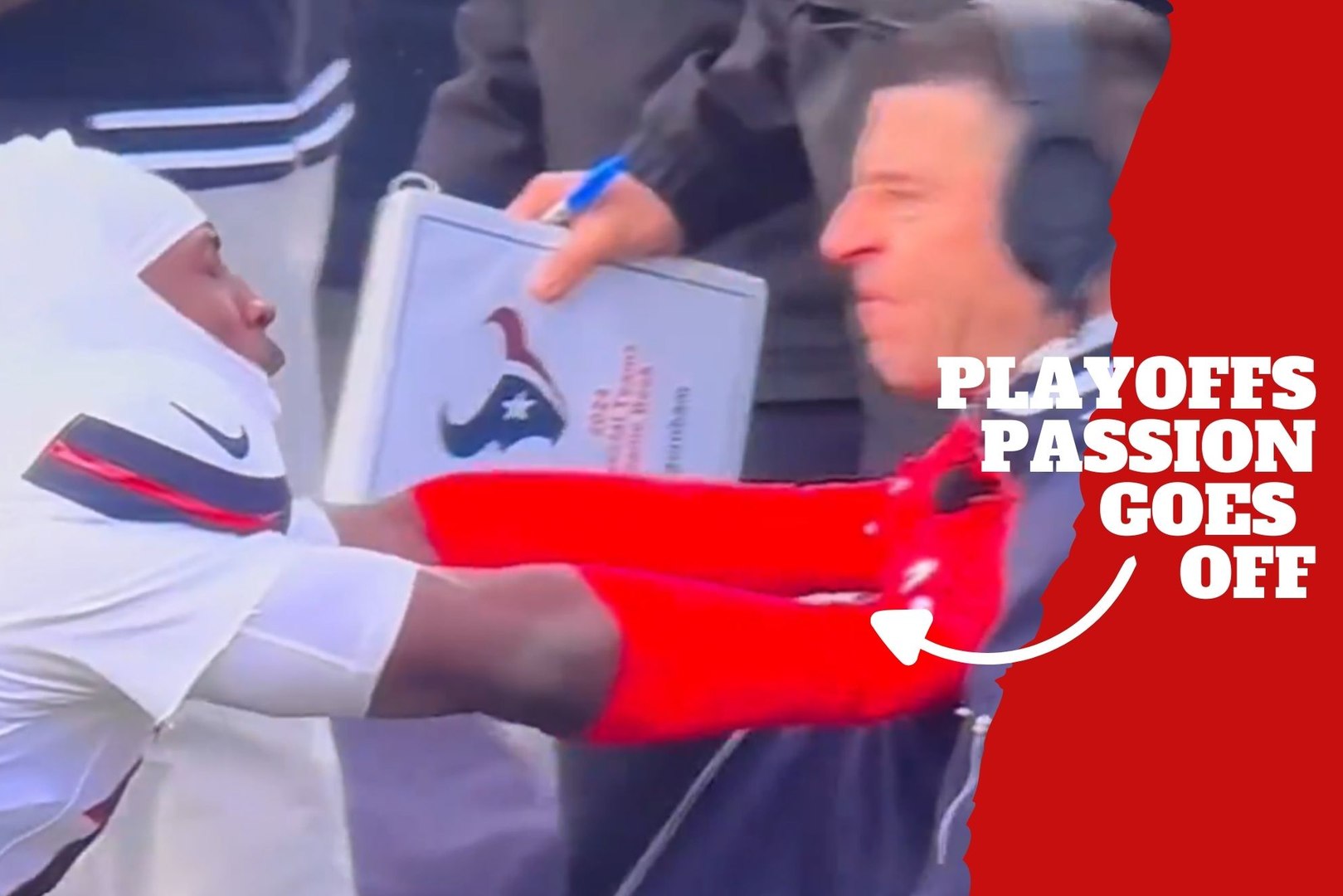 Playoff fire! CB Kris Boyd heats up with Frank Ross on sideline