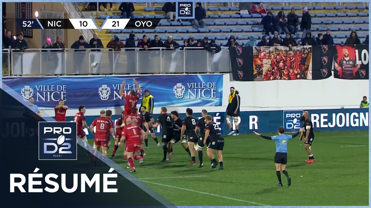 PRO D2 Saison 2024-2025 J17 - Résumé Stade Niçois Rugby – Oyonnax Rugby