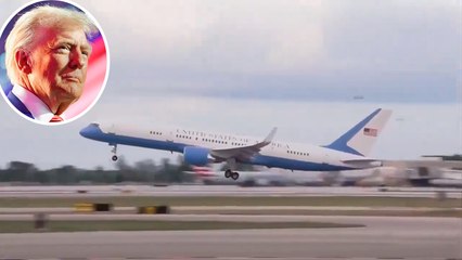 Trump viaja para su toma de protesta, mientras retiran pertenencias de Joe Biden de la Casa Blanca
