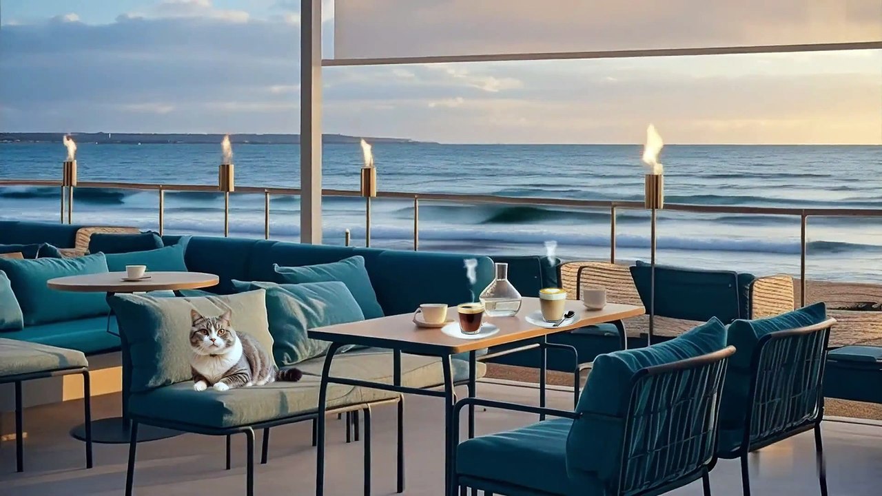 Seaside Café Smooth Jazz - Relaxing Calm Music for Work, Study, and Relaxation