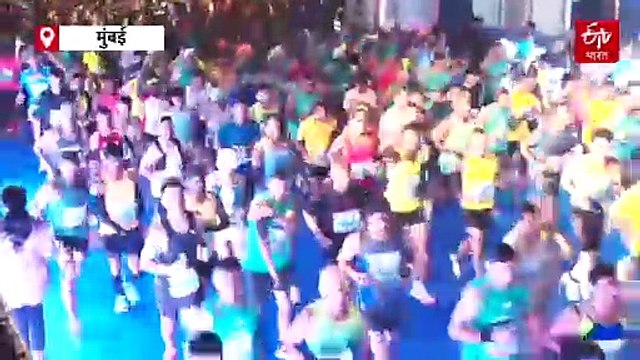 20 व्या टाटा मुंबई मॅरेथॉनला सुरुवात, 63 हजाराहून अधिक स्पर्धक सहभागी