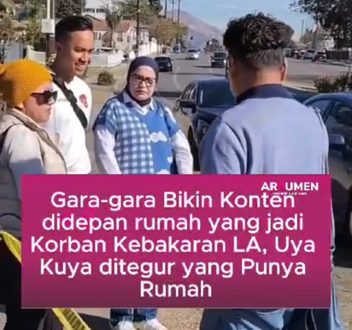 Gara-gara Bikin Konten didepan rumah yang jadi korban kebakaran LA, Uya Kuya ditegur yang Punya Rumah