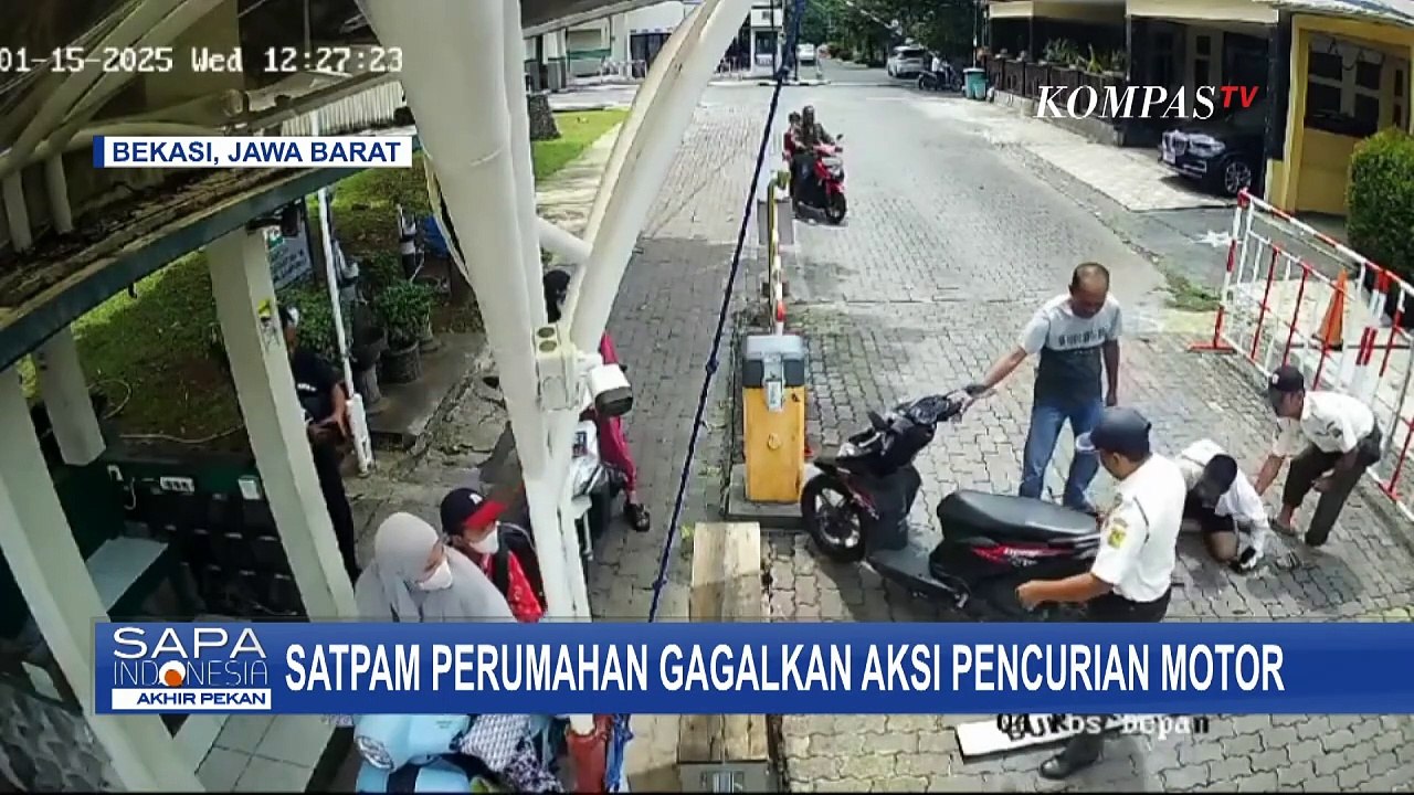Aksi Heroik Satpam Komplek Gagalkan Curanmor, Pelaku Jatuh Gara-Gara Tabrak Portal