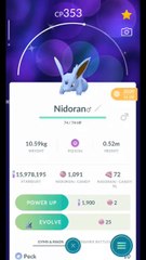 Pokémon GO-Evolving Shiny Nidoran♂