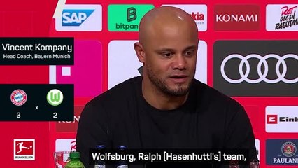Kompany reflects on 'difficult' win over Wolfsburg