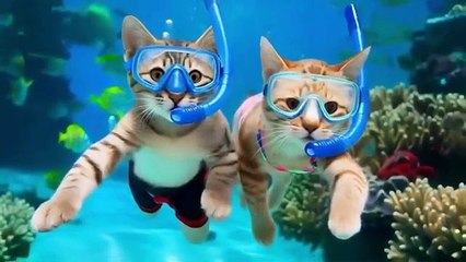 😻Cats At The Beach 🏖️ - Funny Cats Doing Human Things