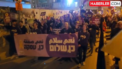 İsrailli esirlerin aileleri gösteri düzenledi