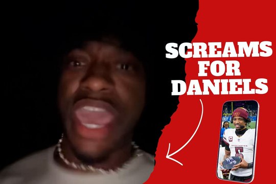 Wild 'n Out! Robert Griffin III screams his lungs out to celebrate the Commanders' playoff win over the Lions