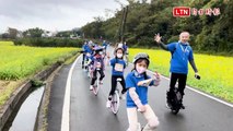 95名學童風雨無阻 獨輪車壯遊新竹縣