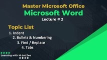 Basic Formatting | Microsoft Word Tutorial | LECTURE # 2 | Learning with M dot Zee