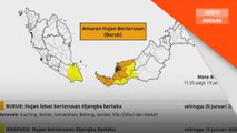 Amaran hujan berterusan tahap buruk di Sarawak sehingga esok