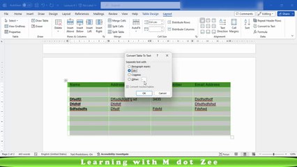 How to Draw Table in MS Word | Microsoft Word Tutorial | LECTURE # 3 | Learning with M dot Zee