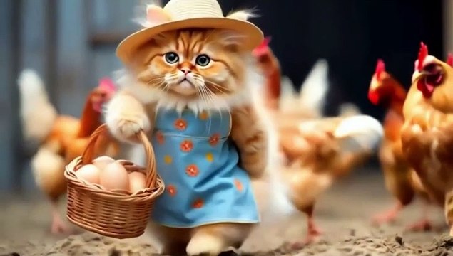 Adorable Cats on the Farm - Funny Cats Doing Human Things