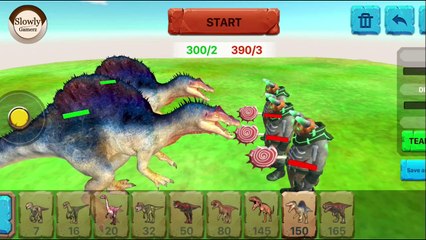 Dinosaur vs Crocodile | Dinosaur vs Gorilla Fight | Dinosaur vs Godzilla Fight | Slowly Gamerz