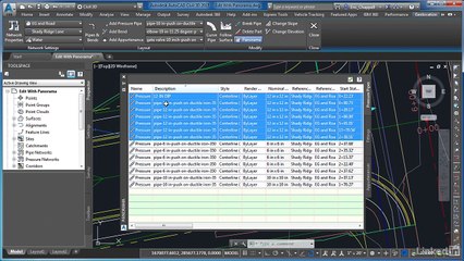 how to Editing pressure networks in Panorama in civil 3d #Autodesk #civil3d