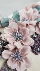 Beautiful Ribbon Flowers via: @afagh.amirian