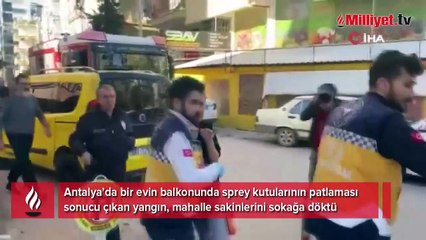 Saç spreyi bomba gibi patladı! Mahalleli sokağa döküldü