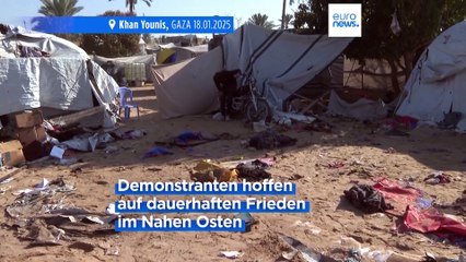 Vor der Waffenruhe im Gazastreifen: Pro-Palästina-Kundgebungen in Europa