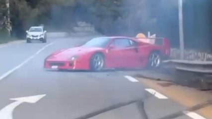 Il video dell'incidente alla Ferrari F40 di Lando Norris