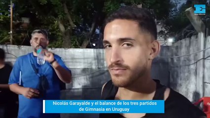 Nicolás Garayalde y el balance de los triunfos de Gimnasia en Uruguay