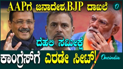 ದೆಹಲಿ ಚುನಾವಣಾ ಸಮೀಕ್ಷೆ! ಕಾಂಗ್ರೆಸ್ ಲೆಕ್ಕಕ್ಕೇ ಇಲ್ಲ,BJP ಗೆ ಚಾನ್ಸ್,AAP ಗೆ ಮತ್ತೆ ಅಧಿಕಾರ