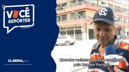 Morador reclama de fiação espalhada pela Rua dos Pariquis