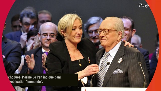Je trouve ça immonde : Marine Le Pen réagit enfin aux photos du moment où elle découvre la disparition de son père