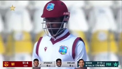 Noman Ali picked up 5 wickets against west indies first in test