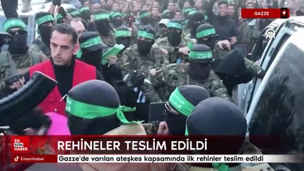 İsrailli rehinelerin teslim edildiği anlar
