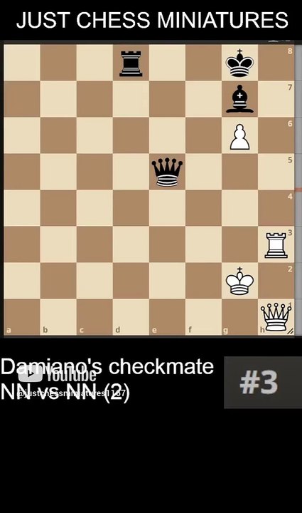 Damiano's checkmate. NN vs NN (2) #chess