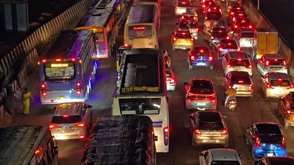 பொங்கல் லீவ் ஓவர் சென்னைக்கு ரி என்ட்ரி கொடுத்த மக்கள் தாம்பரம் வண்டலூர் பெருங்களத்தூரில் கடும் போக்குவரத்து