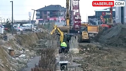 Yalova'da Hastane Yolunun Yapım Çalışmaları Devam Ediyor