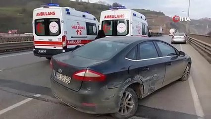 Viyadükte zincirleme kaza: 5 yaralı