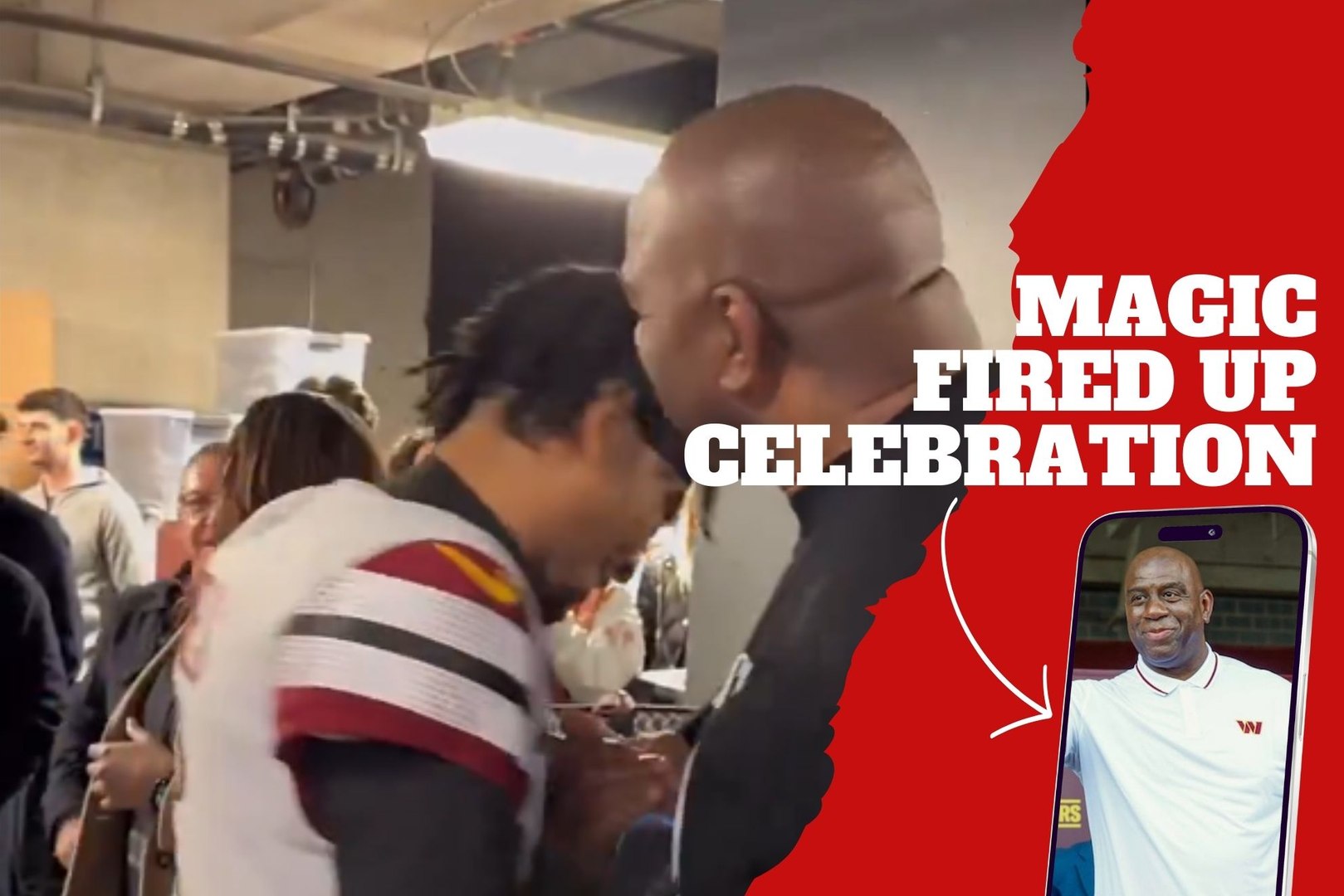 Magic Johnson celebrates! Rookie QB Jayden Daniels leads Commanders to NFC Championship game