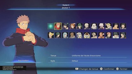 Jujutsu Kaisen Cursed Clash Tous Les Personnages