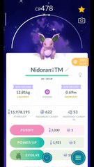 Pokémon GO-Evolving Shiny Shadow Nidorina