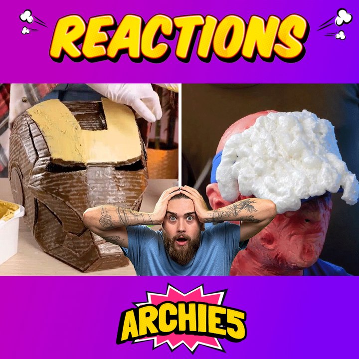 DIY Masterpieces! 🎭✨ The Dudes REACT to Famous Mask Creations by 5-Minute Crafts!