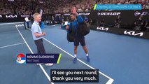 Djokovic thanks crowd before refusing interview over Australian broadcaster's comments