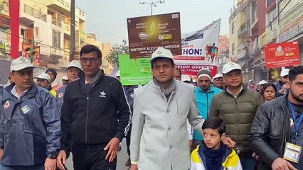 उत्तर पूर्व दिल्ली के जिला निर्वाचन अधिकारी ने वोटर जागरूकता के लिए पदयात्रा के साथ गाना भी लॉन्च किया