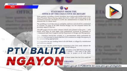 Malacañang, kinondena at inalmahan ang malisyosong fake news hinggil sa 2025 nat'l budget